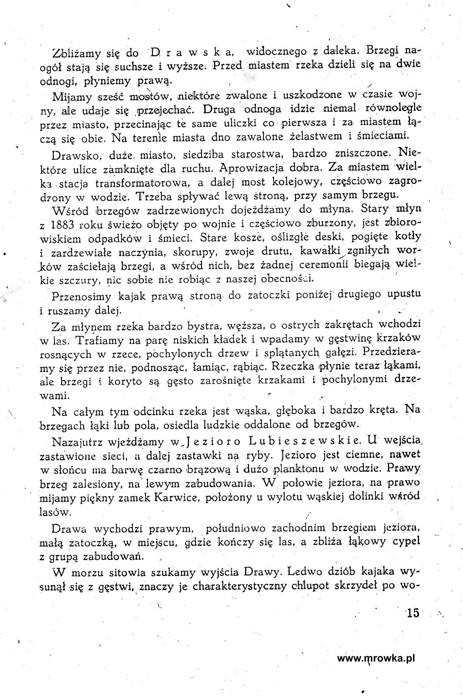 Drawa rzeka Ziem Odzyskanych Przewodnik Kajakowy